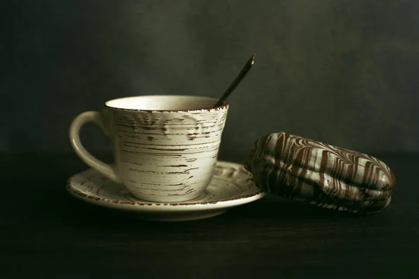 케이크 매력적 맛있는 커피의 — 스톡 사진