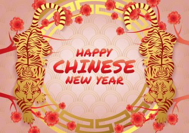 Çin Yeni Yıl Sanat Vektörü 