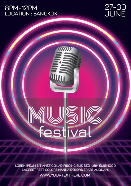 Parti için müzik festivali posteri
