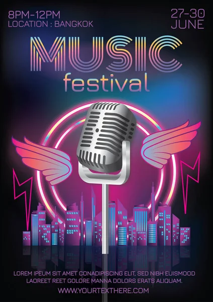 Parti için müzik festivali posteri