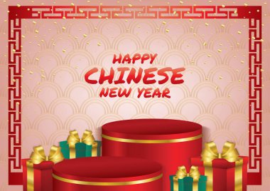 Çin Yeni Yıl Sanat Vektörü 