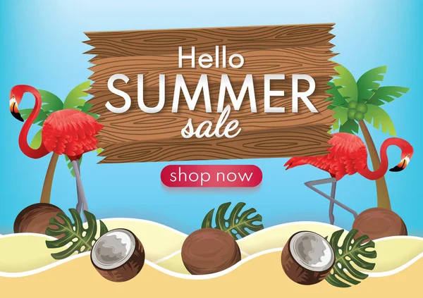 Merhaba yaz indirimi arka plan sıcak sezon