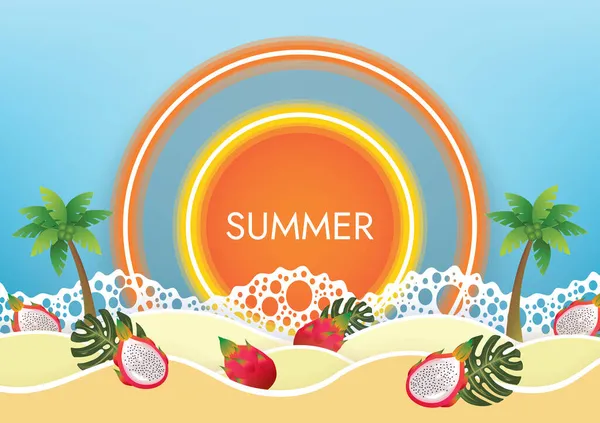 Hello Summer Sale Background Hot Season — Stock Vector