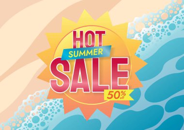 Merhaba yaz indirimi arka plan sıcak sezon