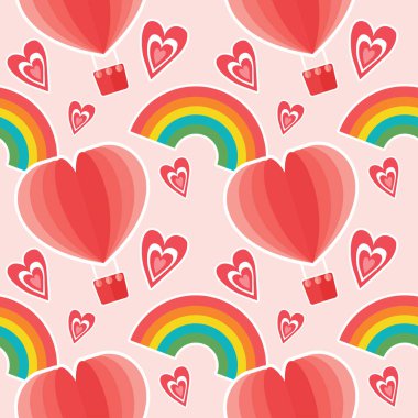 Sevgililer günü sevimli şeyler kusursuz desen vektörü