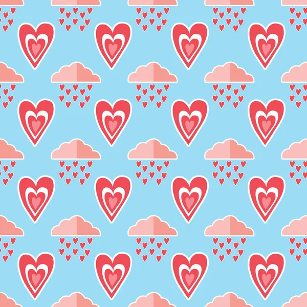 Valentine Day Cute Things Seamless Pattern Vector — Stock Vector