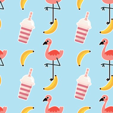 Sevimli şeyler dikişsiz sanat vektörü duvar kâğıdı