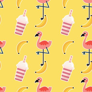 Sevimli şeyler dikişsiz sanat vektörü duvar kâğıdı