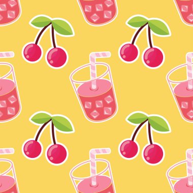 Sevimli şeyler dikişsiz sanat vektörü duvar kâğıdı