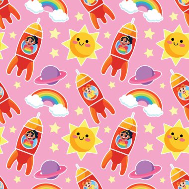 Çocuk günü ve şirin, kusursuz vektör.