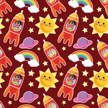 Çocuk günü ve şirin, kusursuz vektör.