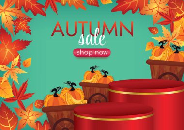 Sonbahar sezonu sanat vektörü 