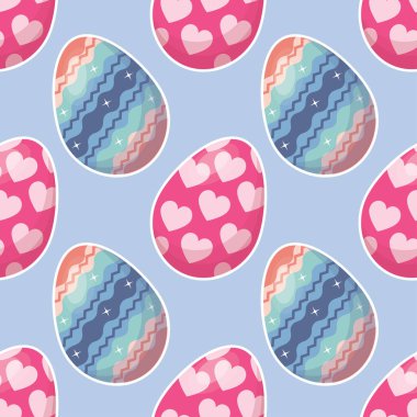 Renkli paskalya yumurtası dikişsiz vektör 