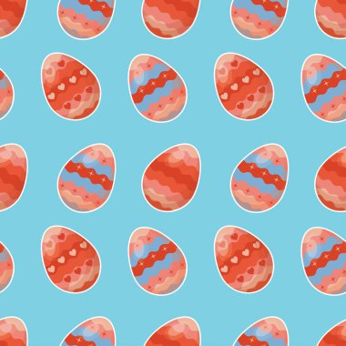 Renkli paskalya yumurtası dikişsiz vektör 
