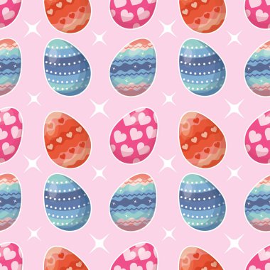 Renkli paskalya yumurtası dikişsiz vektör 