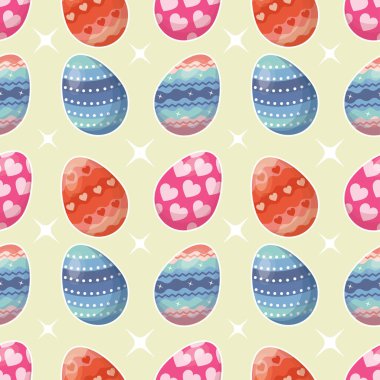 Renkli paskalya yumurtası dikişsiz vektör 
