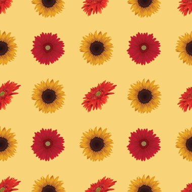 Çiçekler kusursuz desenli vektör tasarımı