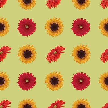 Çiçekler kusursuz desenli vektör tasarımı