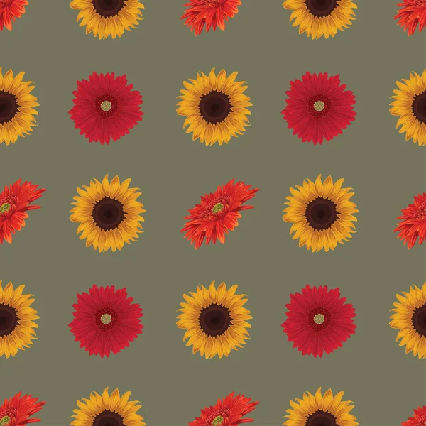 Çiçekler kusursuz desenli vektör tasarımı