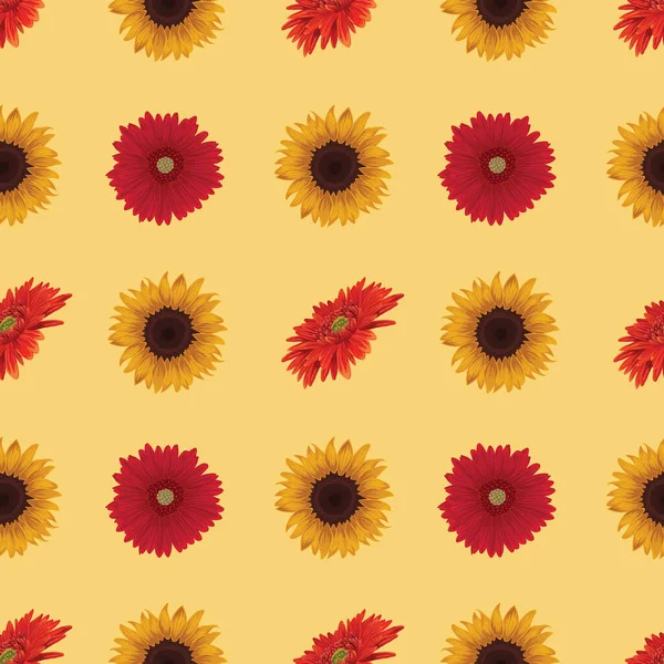 Çiçekler kusursuz desenli vektör tasarımı