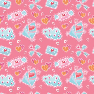 valentine's day cute objects vector valentine pattern design
