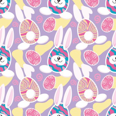 easter egg seamless pattern design