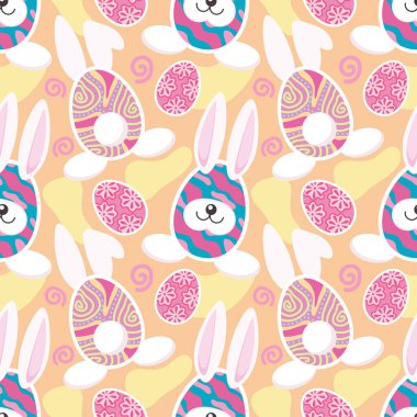 easter egg seamless pattern design