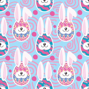 easter egg seamless pattern design