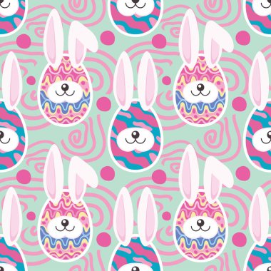 easter egg seamless pattern design