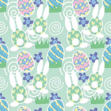 easter egg seamless pattern design