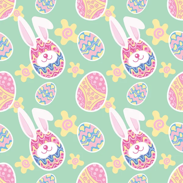 Easter Egg Seamless Pattern Design — стоковый вектор