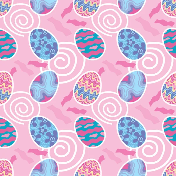 Easter Egg Seamless Pattern Design — стоковый вектор