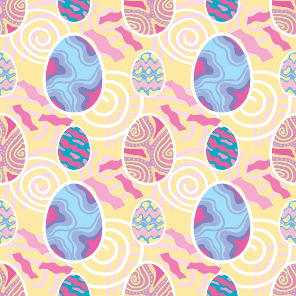 Easter Egg Seamless Pattern Design — Vetor de Stock