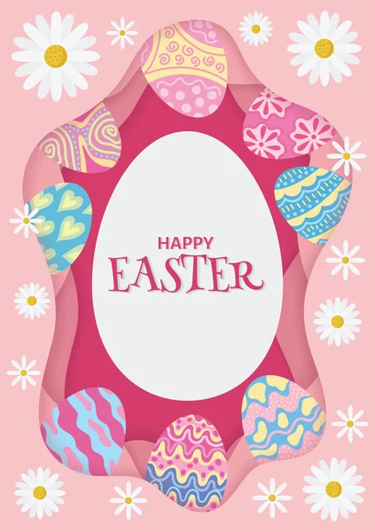 colorful happy easter day card and banner design 