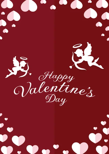 Diseño Banner Del Día San Valentín Feliz Para Sitio Web — Archivo Imágenes Vectoriales