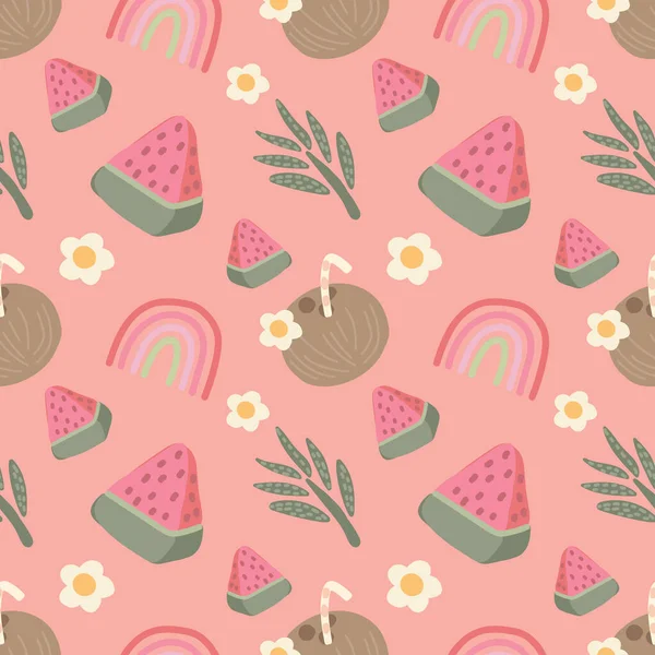 şirin yaz nesneleri pürüzsüz kalıp vektörü 