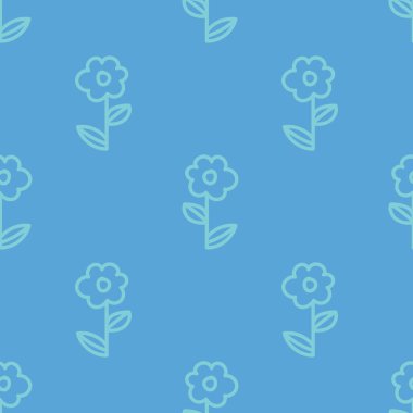 Kumaş veya duvar kâğıdı için desensiz şirin çiçekler. 