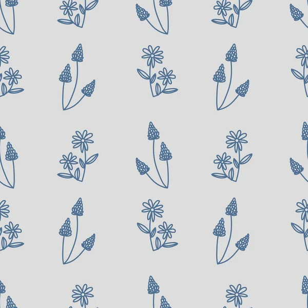 Mignon Floraux Design Sans Couture Pour Tissu Papier Peint — Image vectorielle