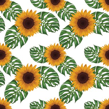 Güzellik çiçekleri kumaş için kusursuz tasarım