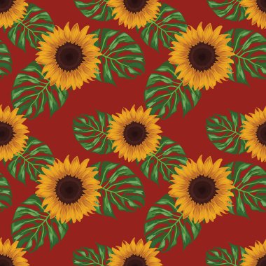 Güzellik çiçekleri kumaş için kusursuz tasarım