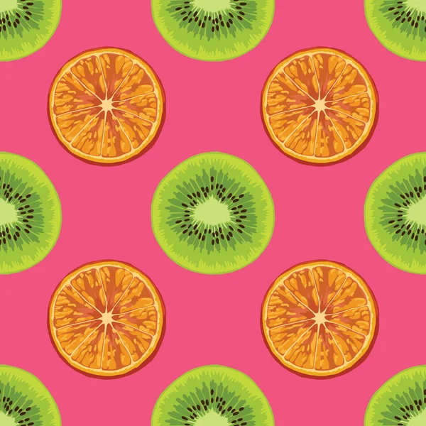 Fruits Dessin Sans Couture Motif Fond — Image vectorielle