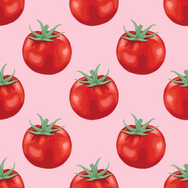 kırmızı domates ve meyvesiz desen tasarımı