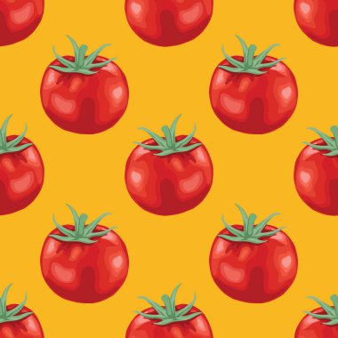 kırmızı domates ve meyvesiz desen tasarımı