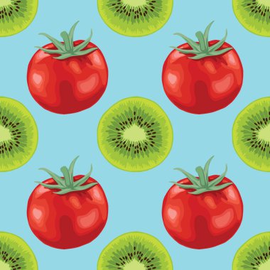kırmızı domates ve meyvesiz desen tasarımı