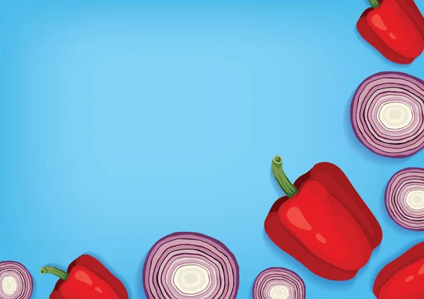 Fresh Fruit Vegetable Background Vector Wallpaper — Stock Vector