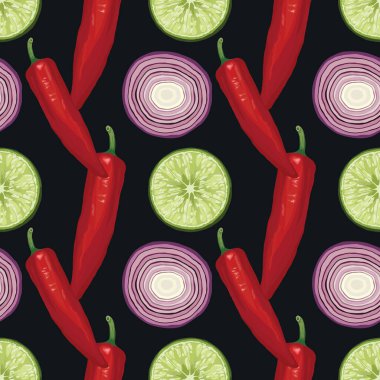 Kumaş için sevimli sebzesiz desen tasarımı 