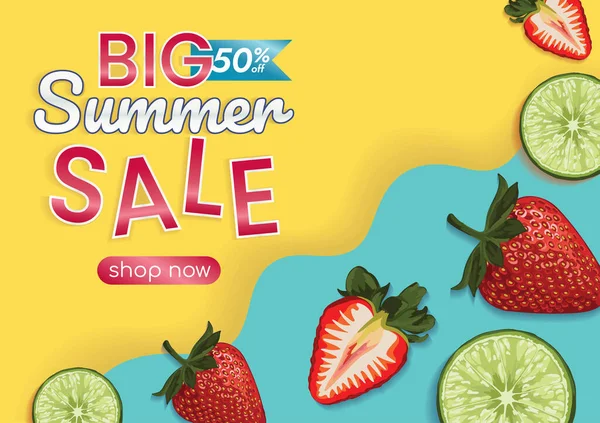 yaz indirimi reklam afişi arka plan tasarımı renkli meyveler