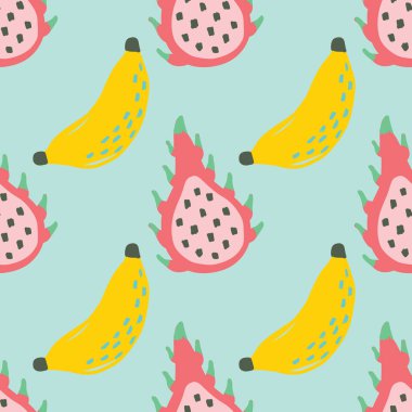 Şirin el, meyvesiz desenli renkli meyveler çizer.