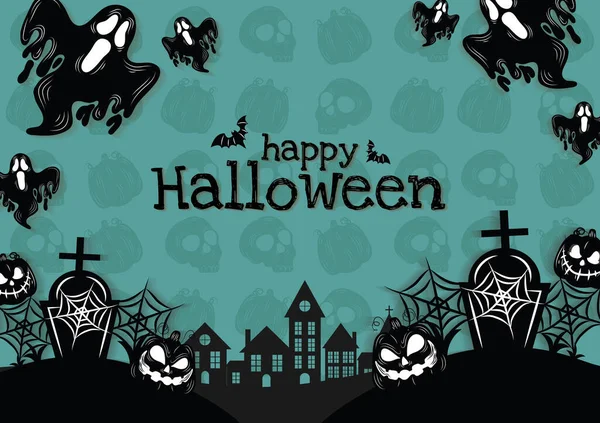 Halloween Banner Halloween Content Vector Design — Stockvektor