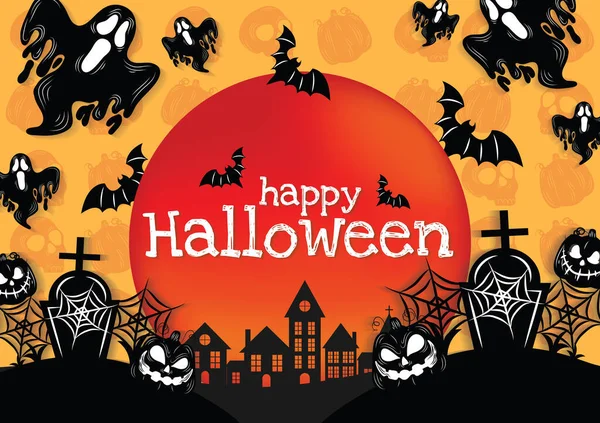 Halloween Banner Halloween Content Vector Design — Stockvektor